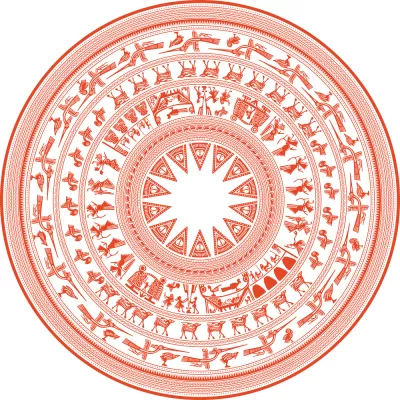 NGỌC LỮ ĐÔNG SƠN VİETNAM Bakır Davul Vektörü Ücretsiz Vektör CDR çizimi