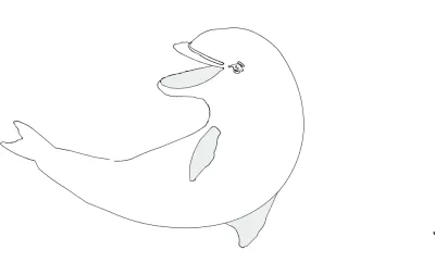 Dolphin 3 DXF Dosyası DXF çizimi