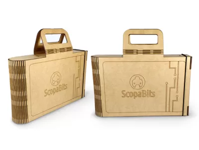 Lazer Kesim Scopabits Kutusu SVG Dosyası SVG çizimi