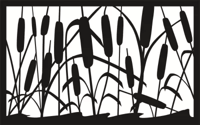 30 X 48 John Cattails Plazma Metal Sanatı DXF Dosyası DXF çizimi