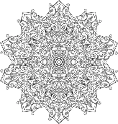 Gizemli Mandala Ücretsiz Vektör EPS çizimi