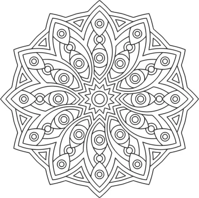 Mandala Geometrik Ücretsiz Vektör EPS çizimi