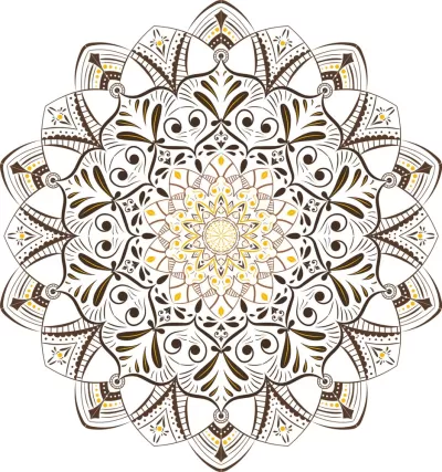 Retro Haki Mandala Ücretsiz Vektör EPS çizimi