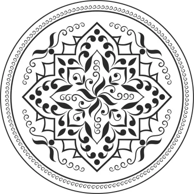 Mandala Çiçeği Ücretsiz Vektör EPS çizimi