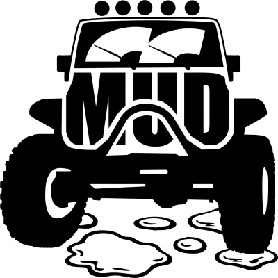 Çamur Offroad Etiketi Ücretsiz Vektör EPS çizimi