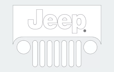Jeep DXF Dosyası DXF çizimi