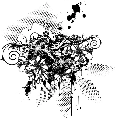 Çiçekli Vektör Tişört Tasarımı Ücretsiz Vektör EPS çizimi