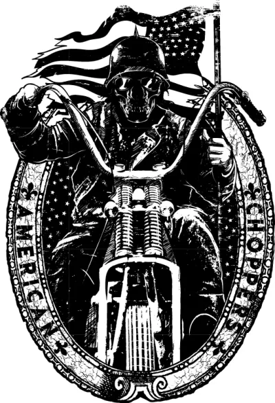 American Chopper Vektörel Çizim Ücretsiz Vektör EPS çizimi