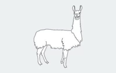 Lama 2 DXF Dosyası DXF çizimi