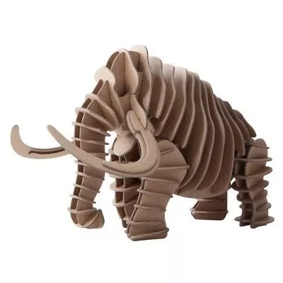 Mamut 3D Puzzle Lazer Kesim CNC Planları Ücretsiz Vektör CDR çizimi