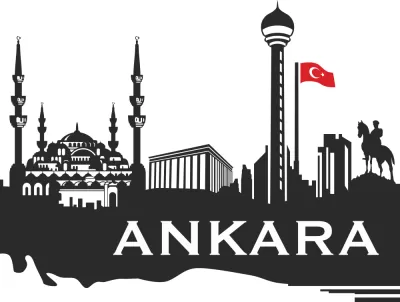 Ankara Silüeti Ücretsiz Vektör CDR çizimi