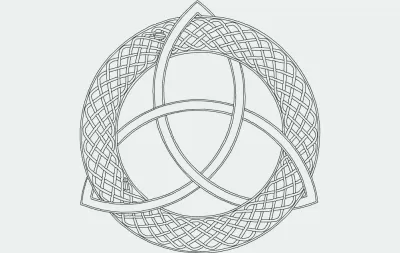 Triquetra dxf Dosyası DXF çizimi