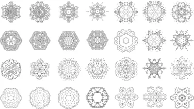 Mandala Vektör Seti Ücretsiz Vektör CDR çizimi
