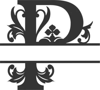 Regal Split Yazı Tipi P DXF Dosyası DXF çizimi