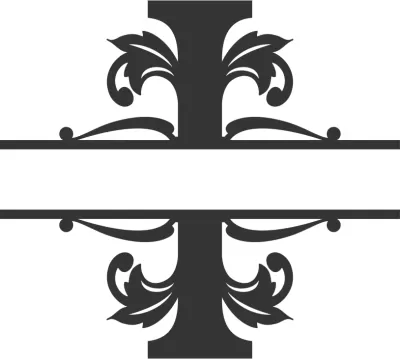 Regal Split Font I DXF Dosyası DXF çizimi