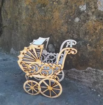 Bebek Arabaları Puset Lazer Kesim Ücretsiz Vektör CDR çizimi