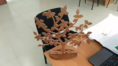 Ağaç 3D Standı DXF Dosyası DXF çizimi