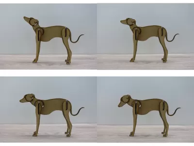 Lazer Kesim Köpek SVG Dosyası SVG çizimi