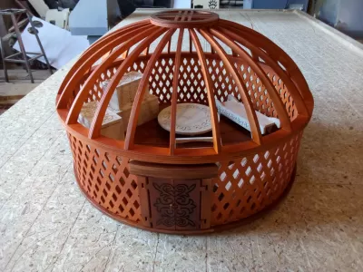 Yurt Mücevher Kutusu DXF Dosyası DXF çizimi