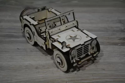 Lazer Kesim Jeep Ücretsiz Vektör CDR çizimi