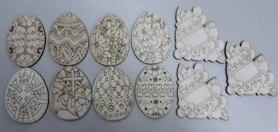 Lazer Kesim Paskalya Süslemeleri Ücretsiz Vektör CDR çizimi