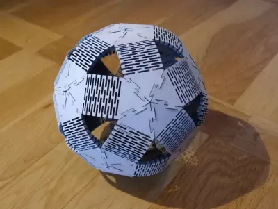 Kontraplak Dodekahedron Topu DXF Dosyası DXF çizimi