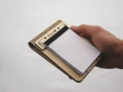 Lazer Kesim Katlanır Ahşap Broşür DXF Dosyası DXF çizimi