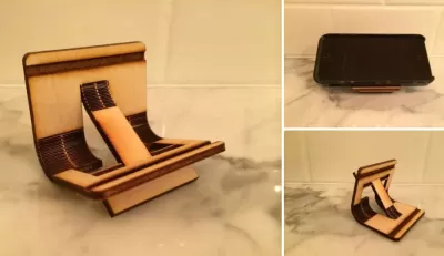 Lazer Kesim Taşınabilir Telefon Standı DXF Dosyası DXF çizimi