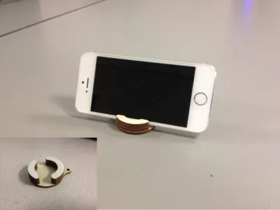 Lazer Kesim Akıllı Telefon Standı Şablonu Ücretsiz Vektör CDR çizimi