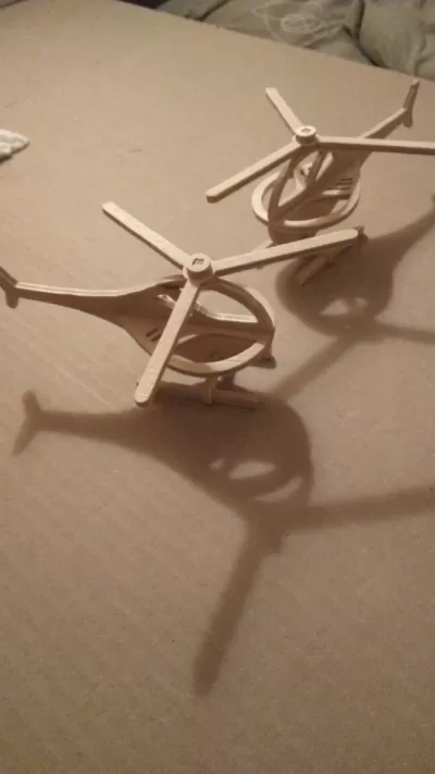 Lazer Kesim Helikopter 3D Model Şablonu Ücretsiz Vektör CDR çizimi
