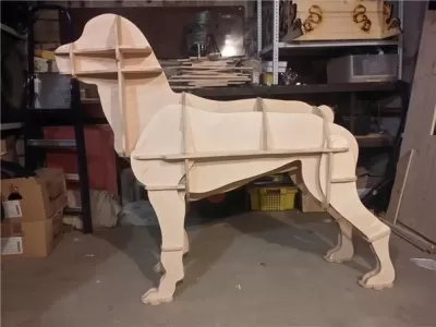 Lazer Kesim Boksör Köpeği 3D CNC Şablonu Ücretsiz Vektör CDR çizimi