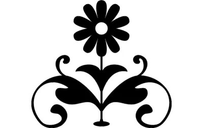 Çiçek 3 dxf Dosyası DXF çizimi