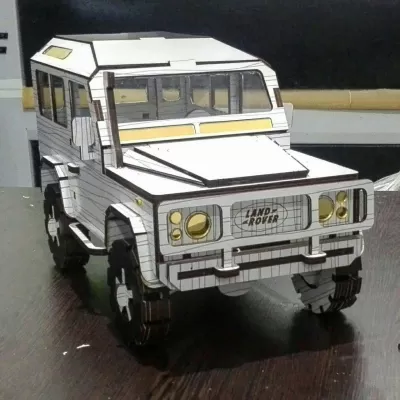 Land Rover Defender Lazer Kesim 3D Model Seti DXF Dosyası DXF çizimi