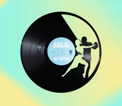Lazer Kesim Dans Eden Çift Vinil Saat Ücretsiz Vektör CDR çizimi