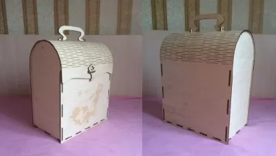 Lazer Kesim Sandık, Saplı, Ücretsiz Vektör CDR çizimi