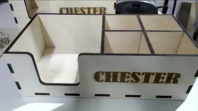 Lazer Kesim Peçete Tutucu 6mm DXF Dosyası DXF çizimi