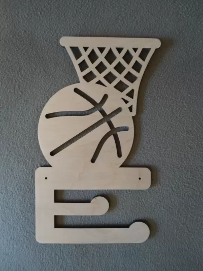 Lazer Kesim Madalya Askısı Basketbolcular için Kontraplak 6 8mm Ücretsiz Vektör CDR çizimi