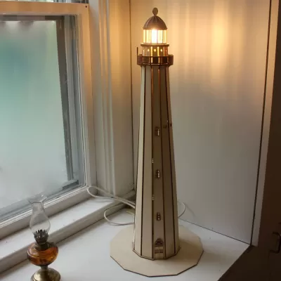 Lazer Kesim Deniz Feneri Lambası Ücretsiz Vektör CDR çizimi