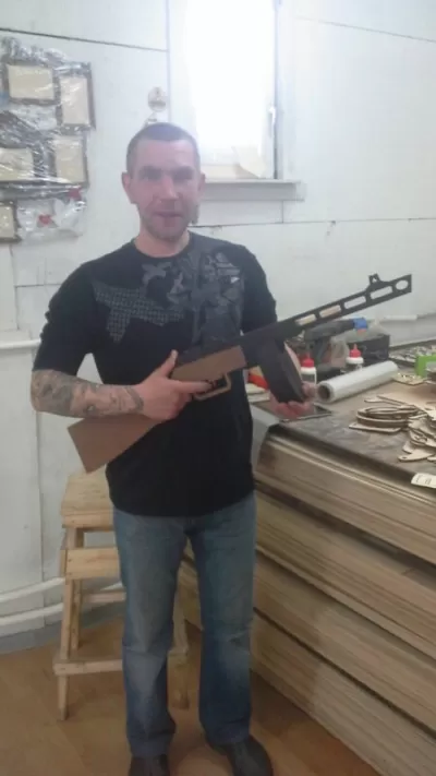 Lazer Kesim Makineli Tüfek PPSh-41 Ücretsiz Vektör CDR çizimi
