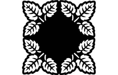 Ağaç Yaprağı Deseni dxf Dosyası DXF çizimi