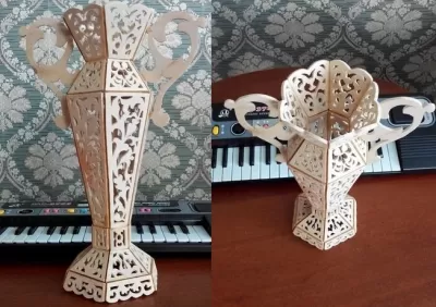 Dekoratif Vazo DXF Dosyası DXF çizimi