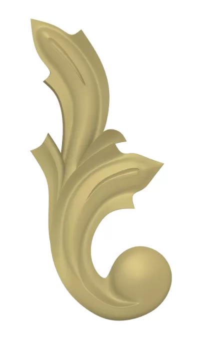 CNC Ahşap İşleme için 3D Çiçek Köşe Tasarımı stl Dosyası STL çizimi