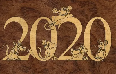 Lazer Kesim Yeni Yıl 2020 Şablonu Ücretsiz Vektör CDR çizimi