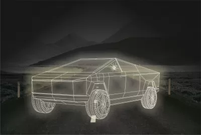 Tesla Cybertruck DXF Dosyası DXF çizimi