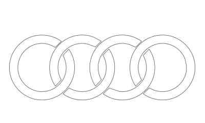 Audi Logosu DXF Dosyası DXF çizimi