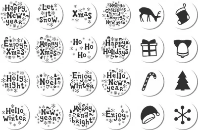 Ücretsiz Noel Etiketleri Vektör Seti CDR çizimi