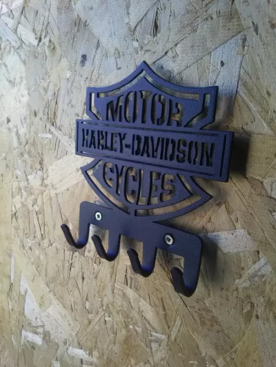 Plazma Kesim Harley-Davidson Askısı DXF Dosyası DXF çizimi