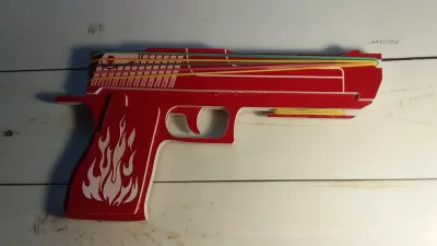 Lazer Kesim Ahşap Lastik Atan Silah Ücretsiz Vektör CDR çizimi