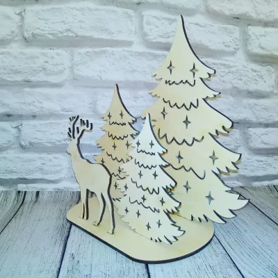 Lazer Kesim Yeni Yıl Noel Dekorasyonu Ücretsiz Vektör CDR çizimi