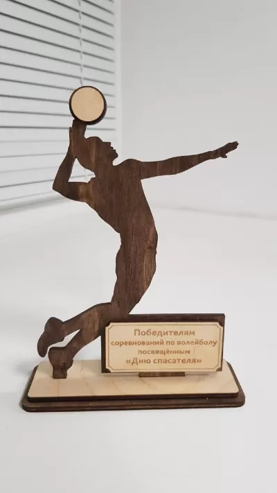 Lazer Kesim Voleybol Spor Ödülü Ücretsiz Vektör CDR çizimi